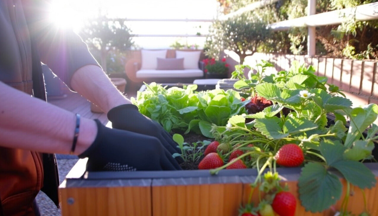 Una Jardinera premium de Huerto urbano