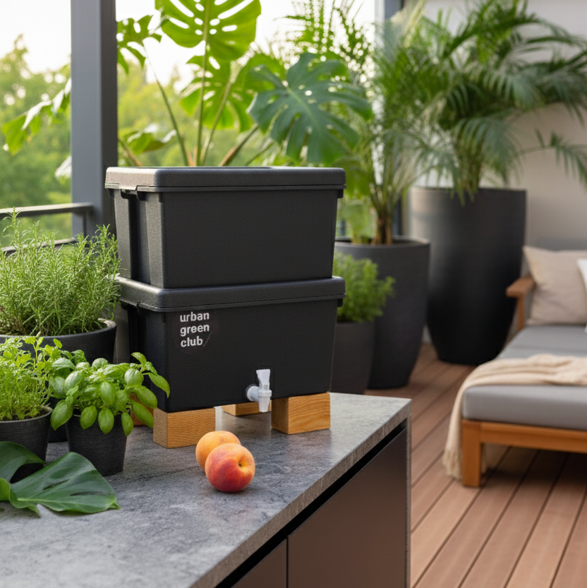 Lombricompostera para hacer abono doméstico