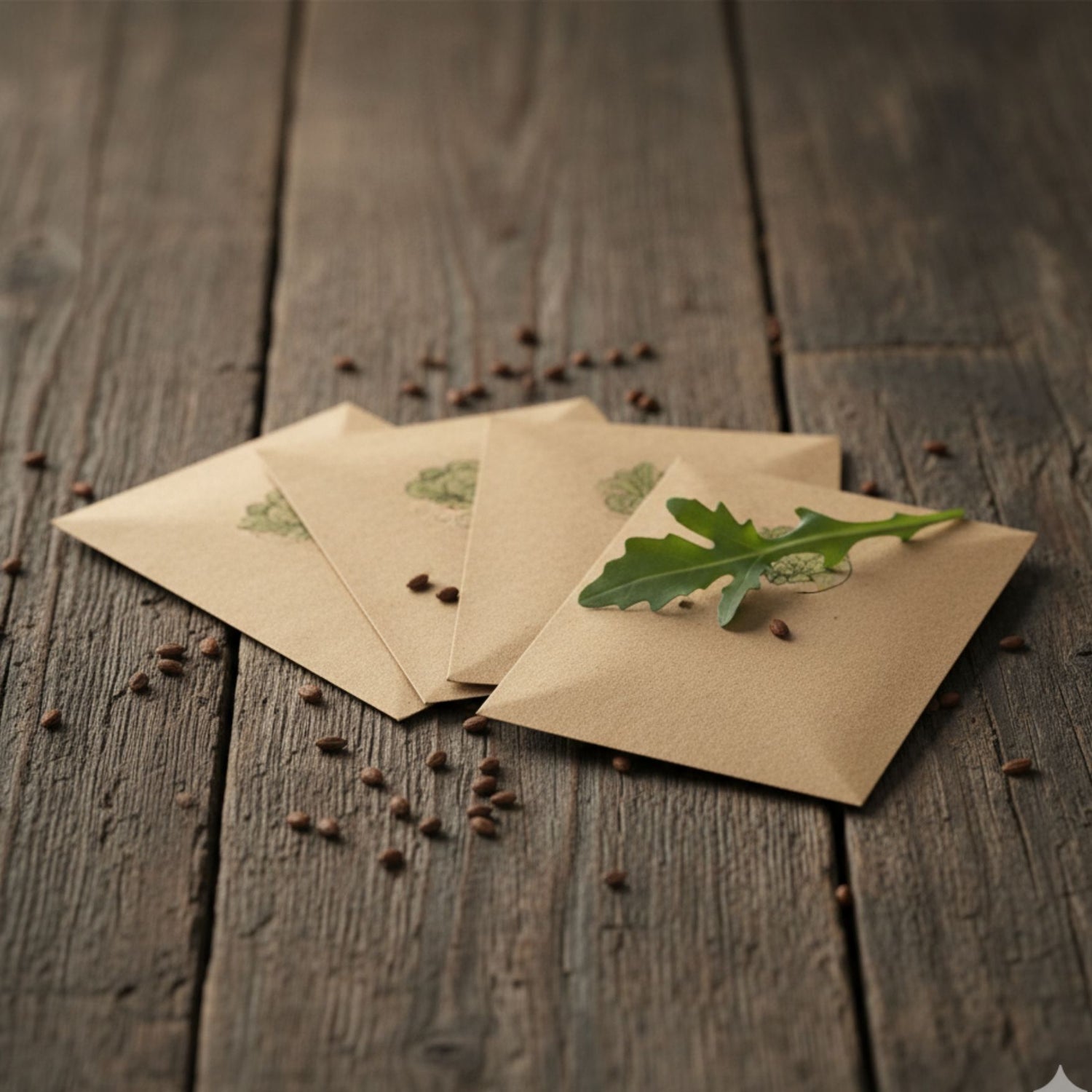 Pack de semillas variadas de temporada con rabanito, lechuga baby, canónigos y rúcula, incluido en el kit de bancal de cultivo urbano